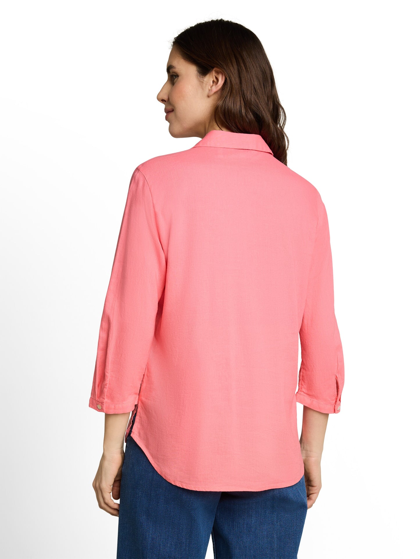 Hemdbluse mit Leinenanteil
