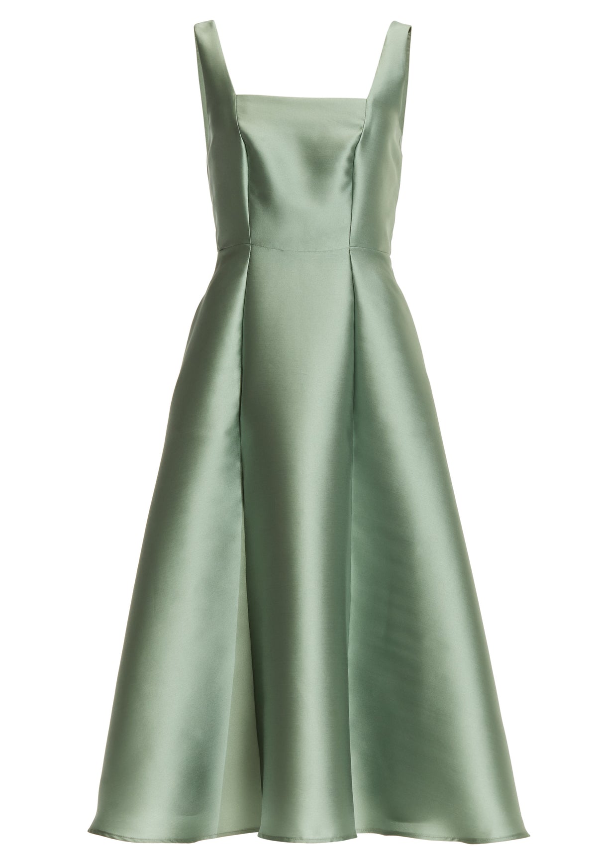 Cocktailkleid mit Karree-Ausschnitt aus Twill