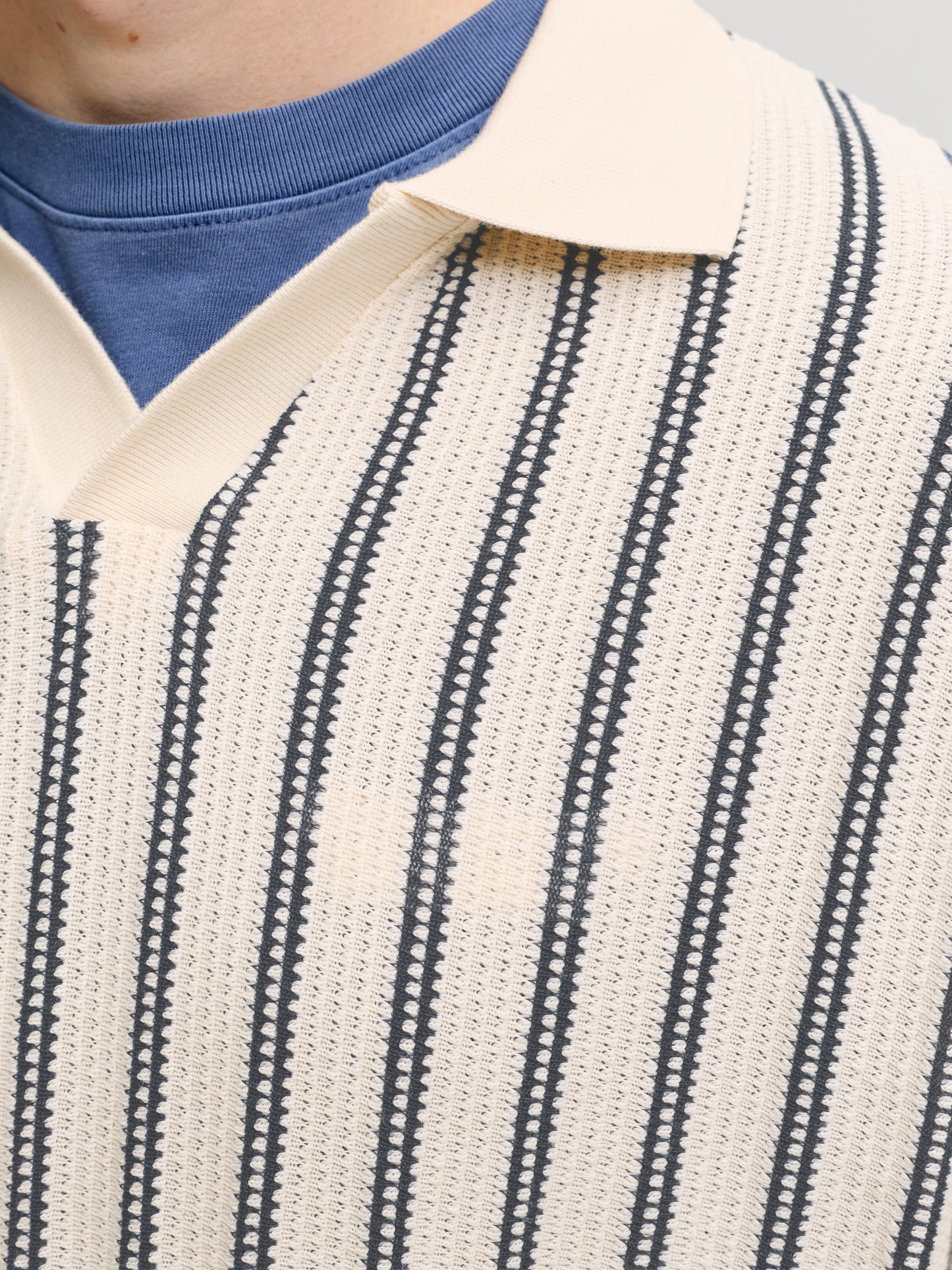JPRBLUHARRY SS SPLIT NECK POLO SN