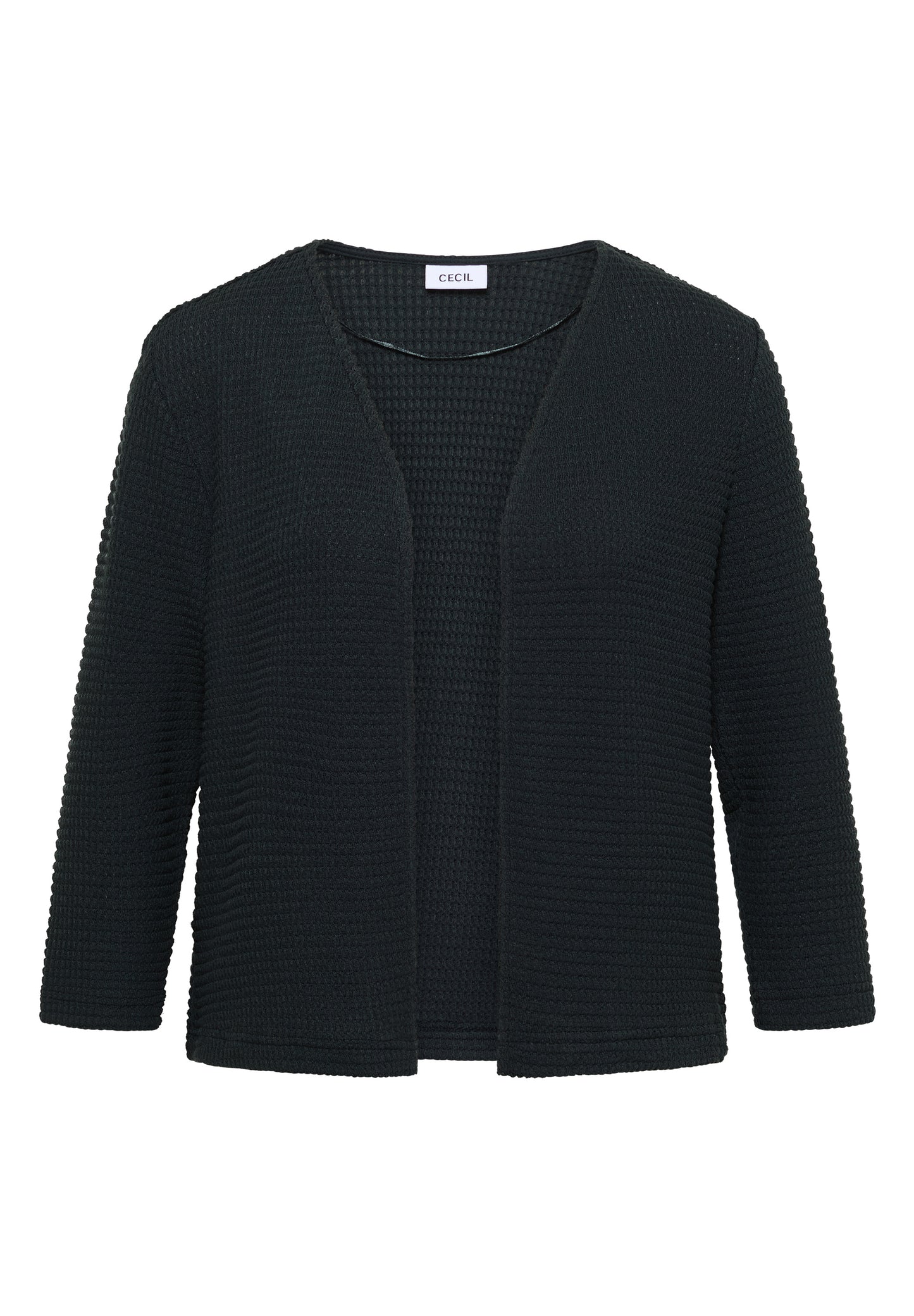 Offene 3/4-Arm Jacke im Ajour-Look