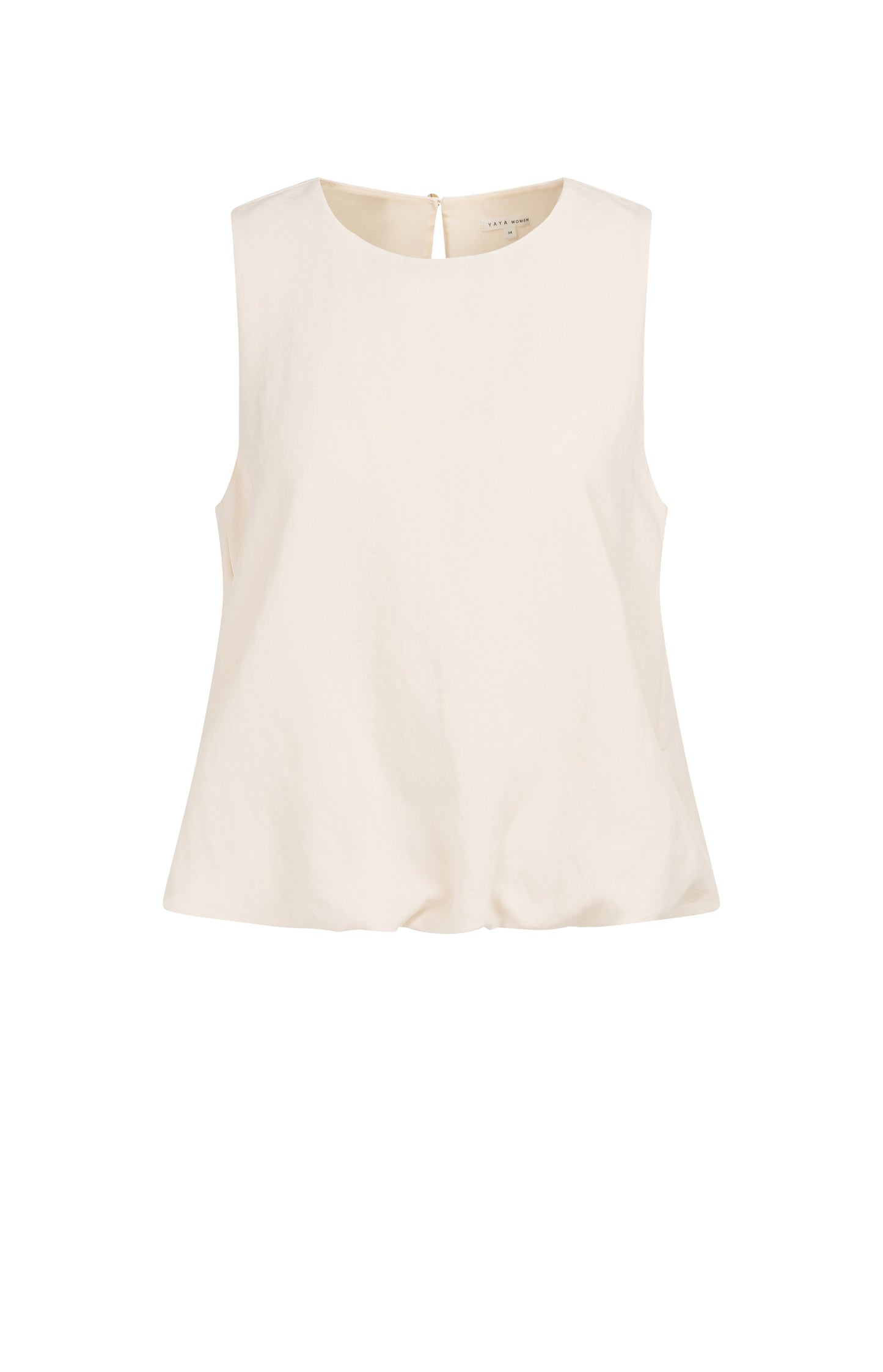 Woven balloon top, CLOUD CREME WHITE