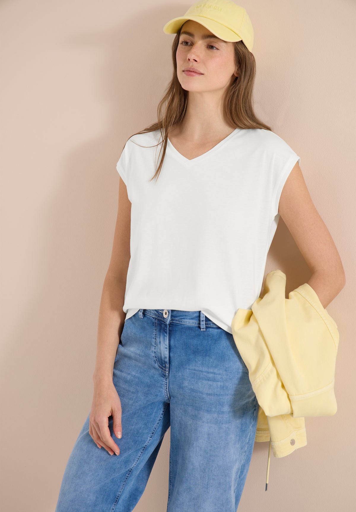 Dropped Shoulder Shirt mit V-Neck