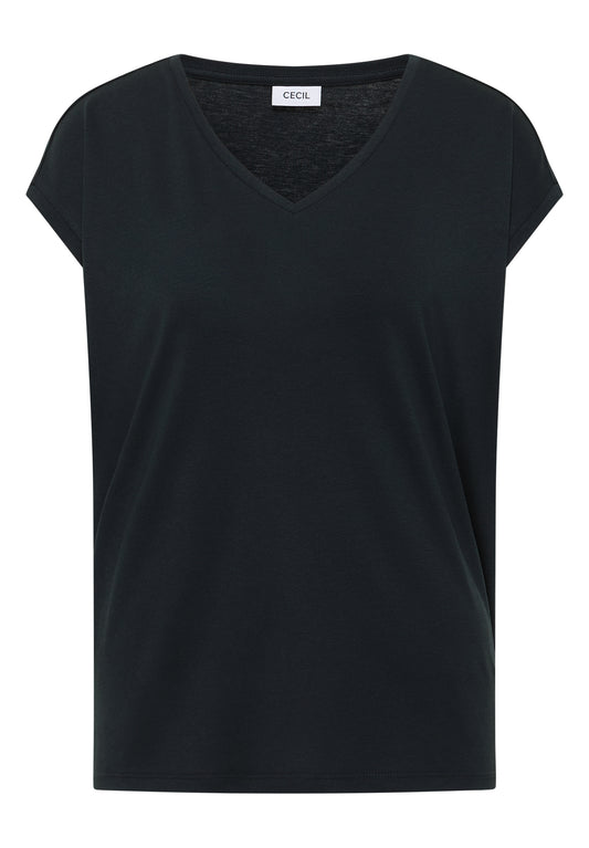 Dropped Shoulder Shirt mit V-Neck