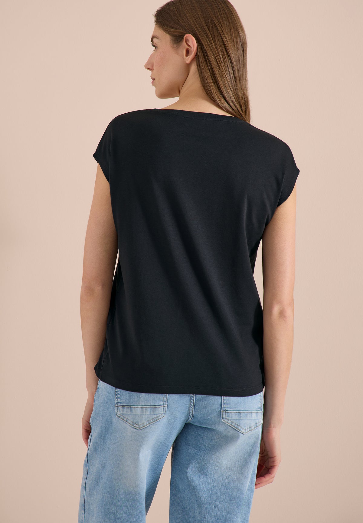 Dropped Shoulder Shirt mit V-Neck