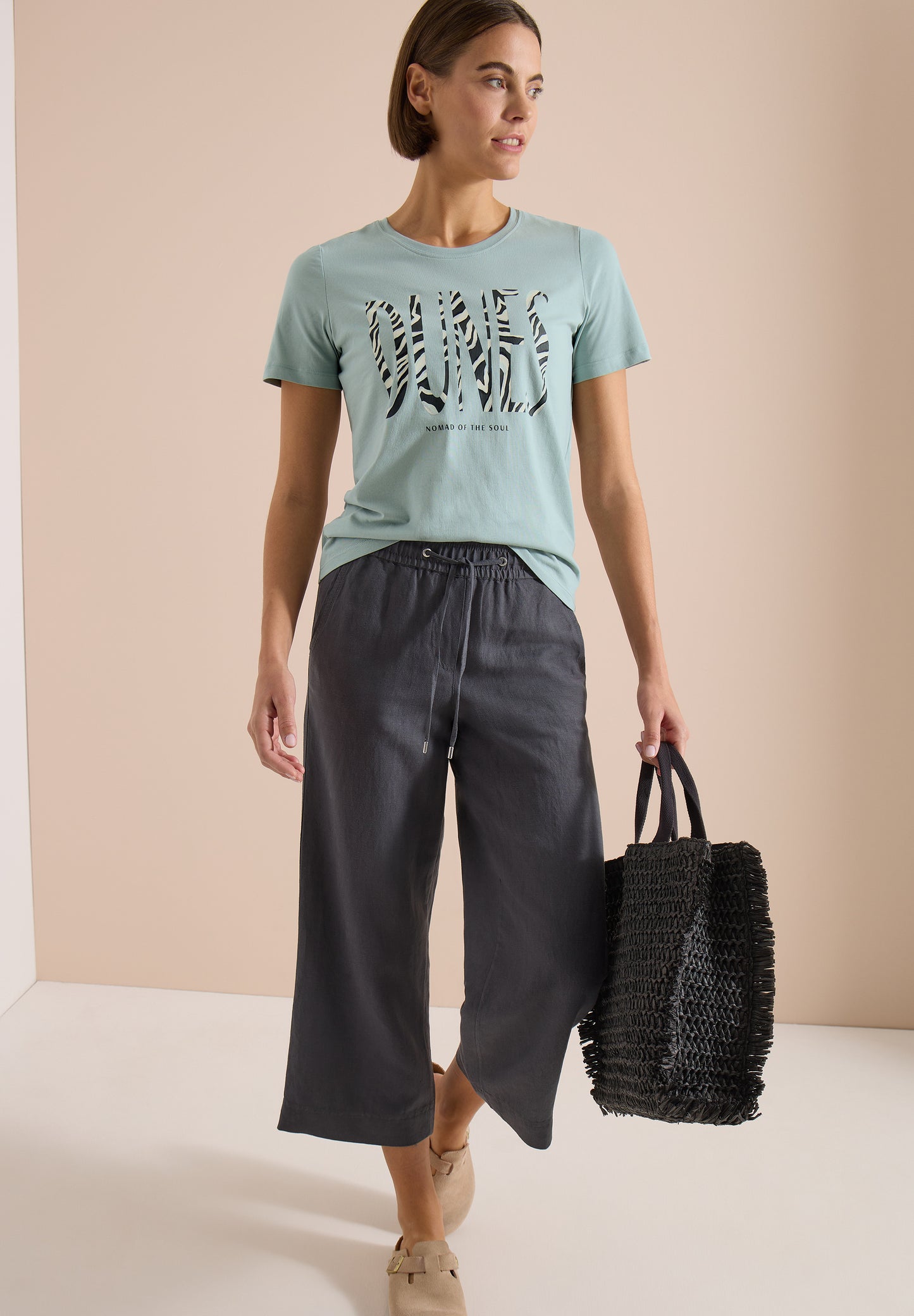 T-Shirt mit Rundhals und Frontprint