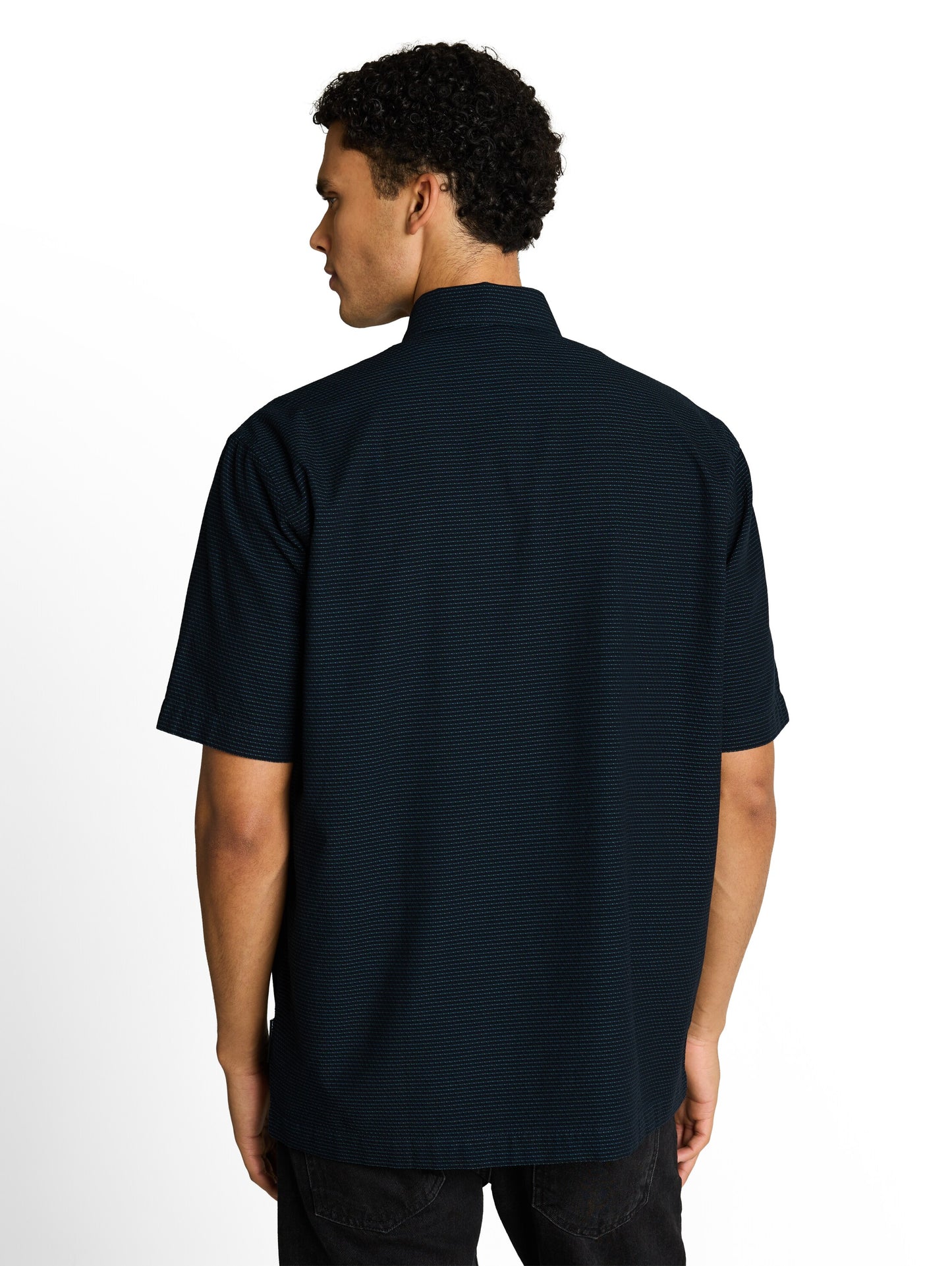 Relaxed Fit Kurzarmhemd mit Streifen