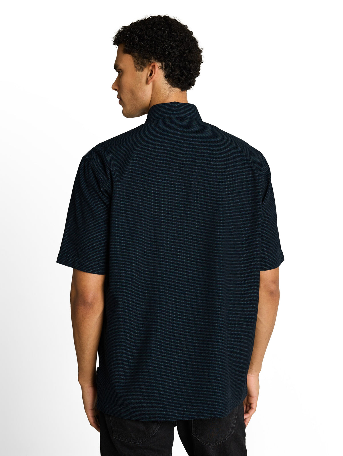 Relaxed Fit Kurzarmhemd mit Streifen