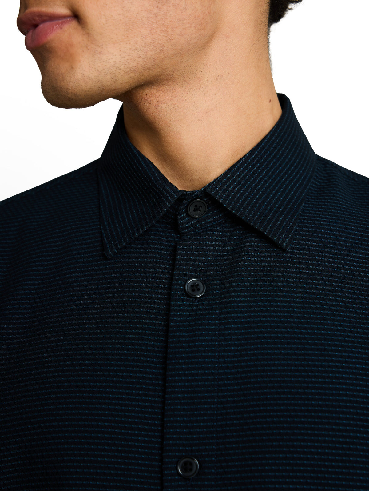 Relaxed Fit Kurzarmhemd mit Streifen