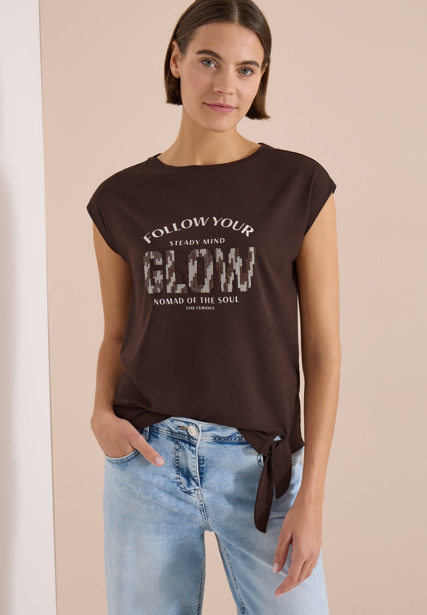 Dropped Shoulder Shirt mit Knotendetail