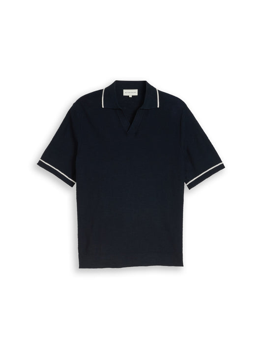 Strick-Poloshirt aus Baumwolle