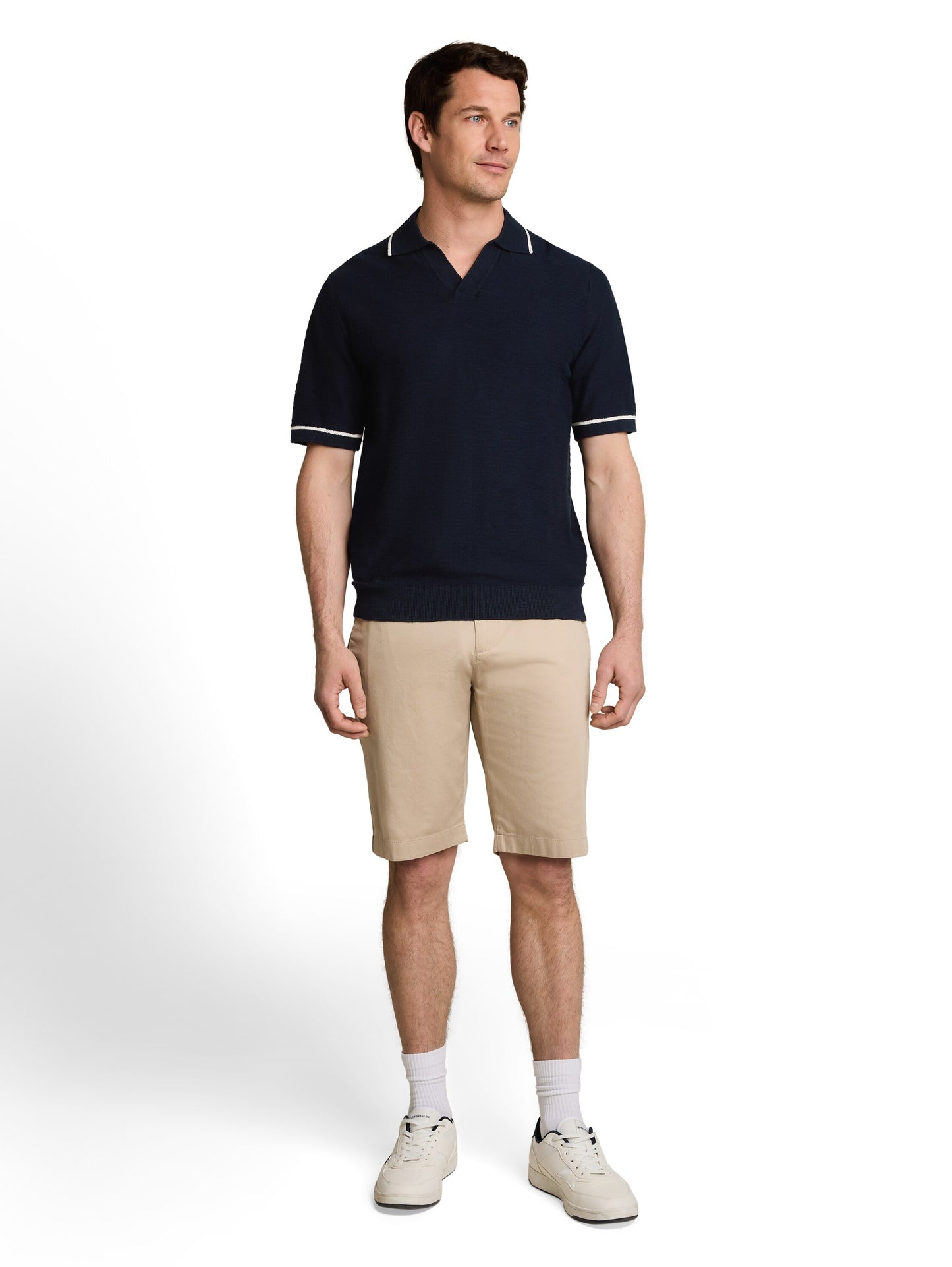 Strick-Poloshirt aus Baumwolle