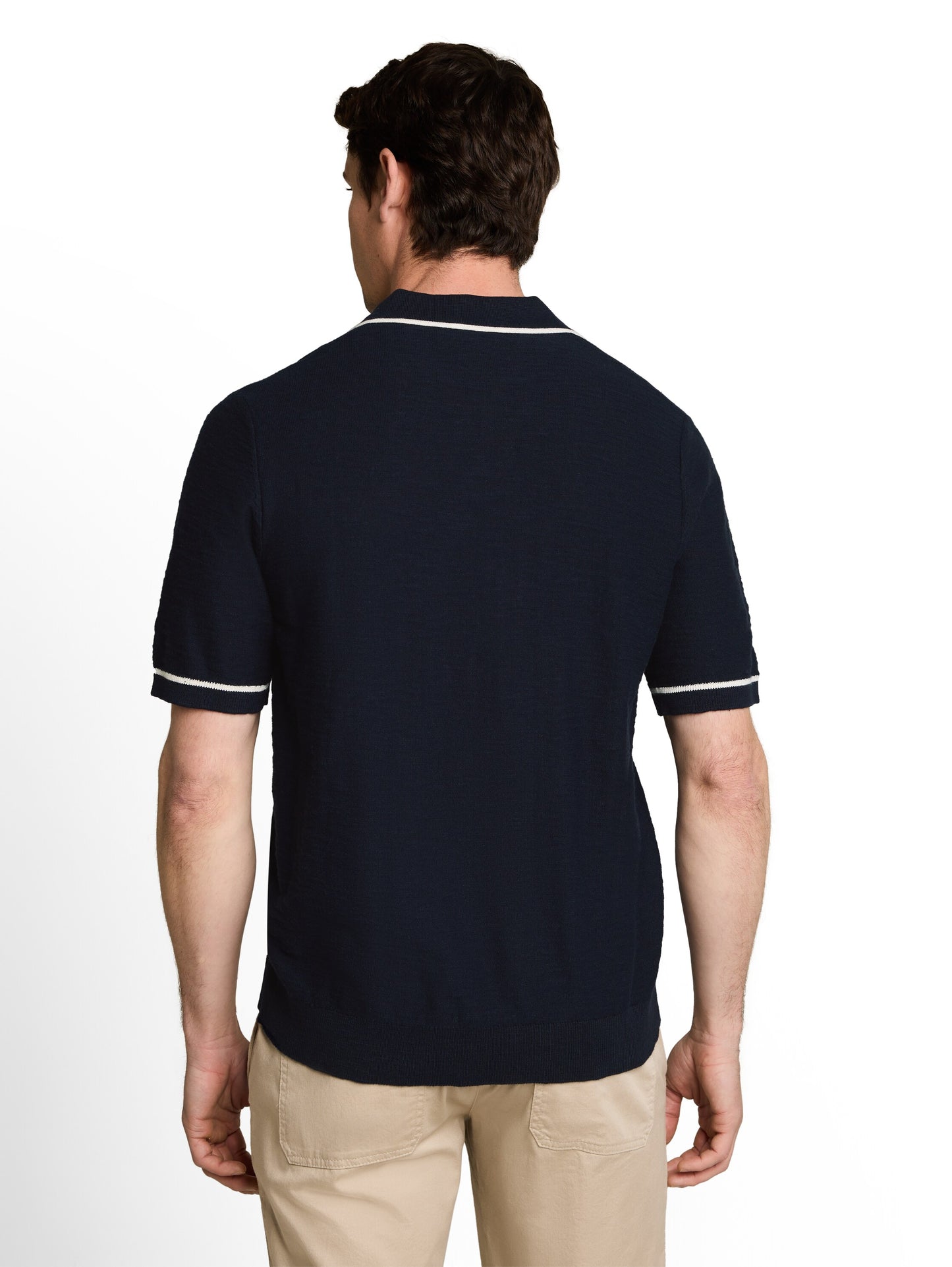 Strick-Poloshirt aus Baumwolle