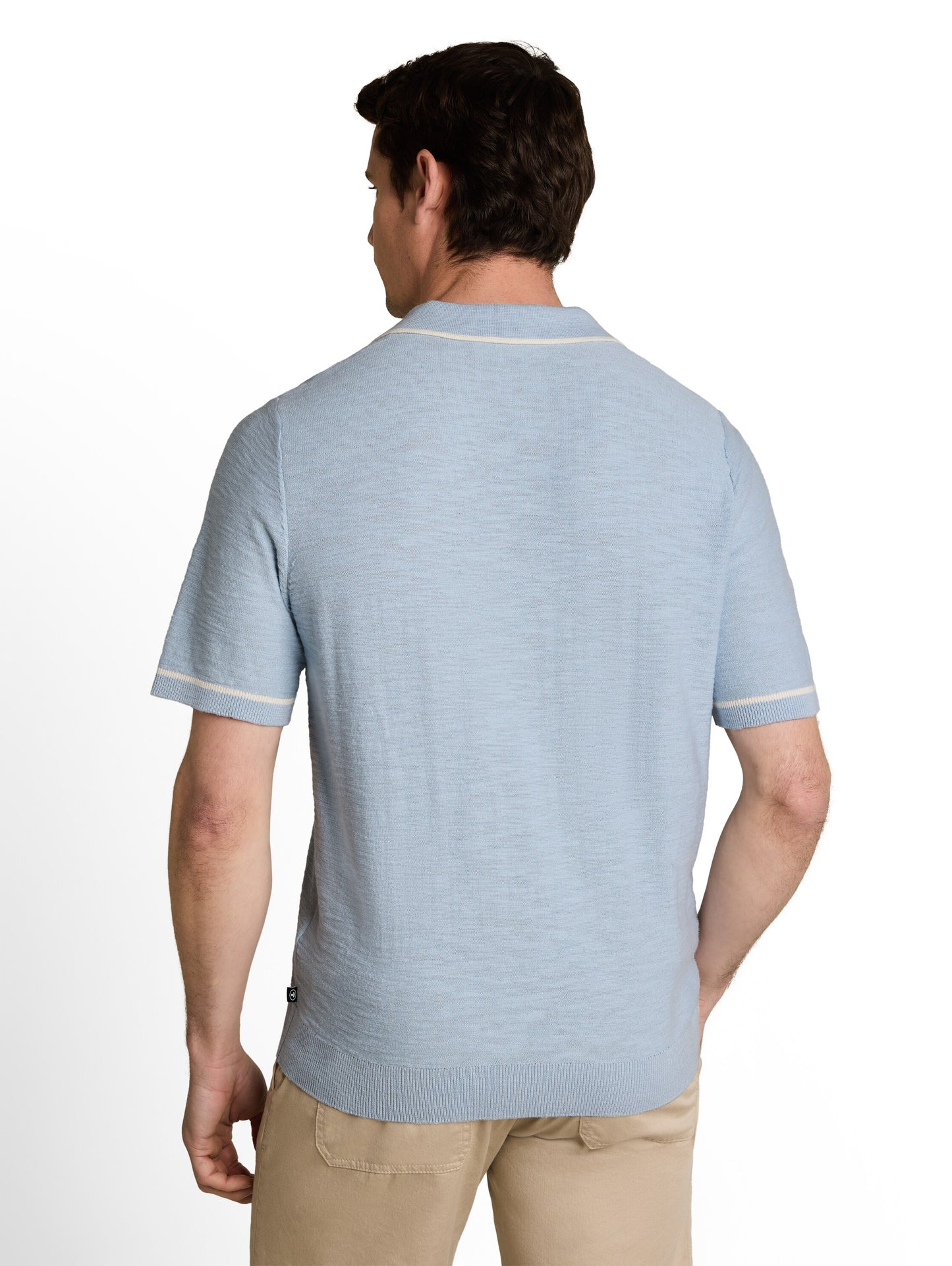 Strick-Poloshirt aus Baumwolle