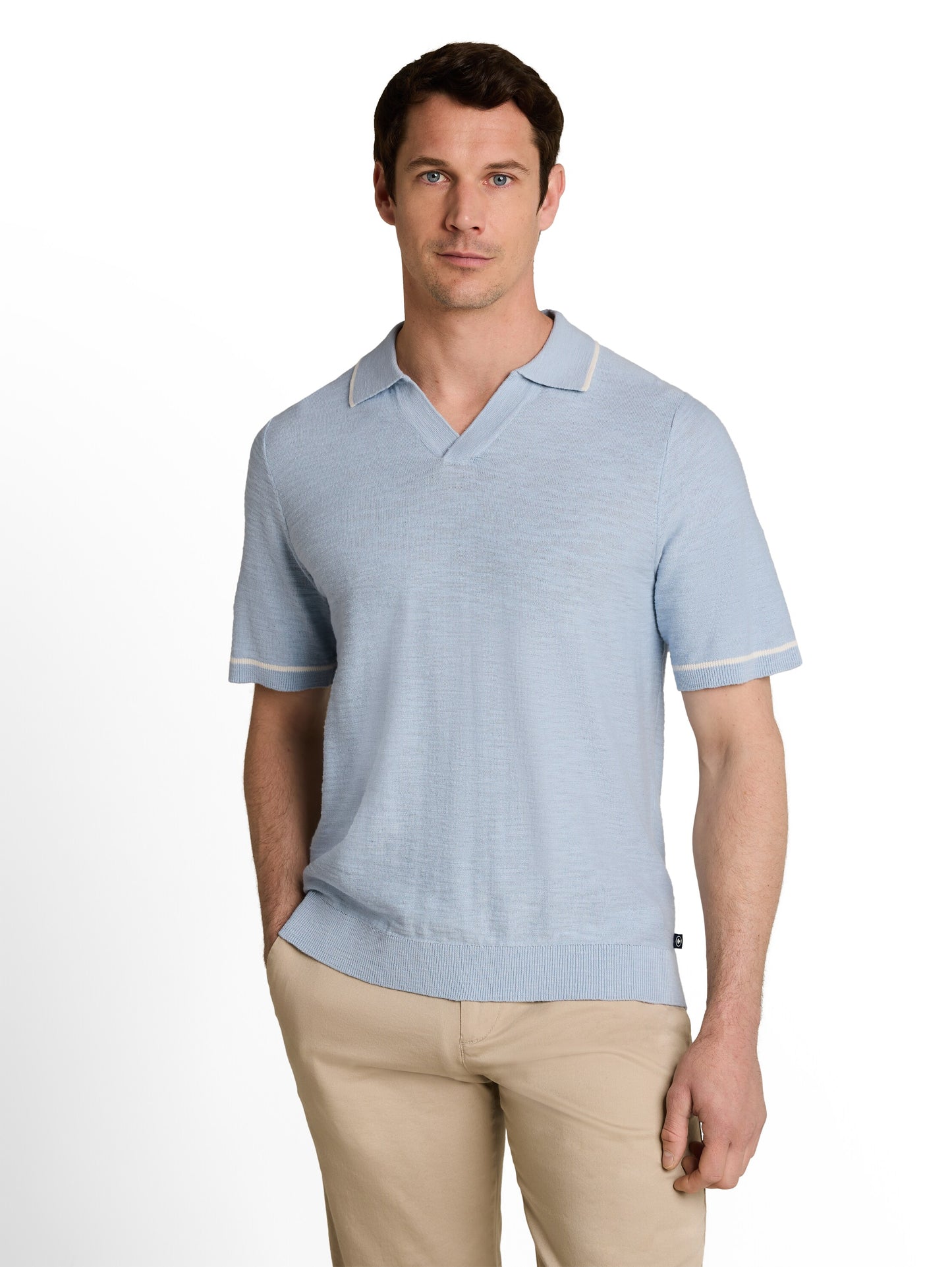 Strick-Poloshirt aus Baumwolle