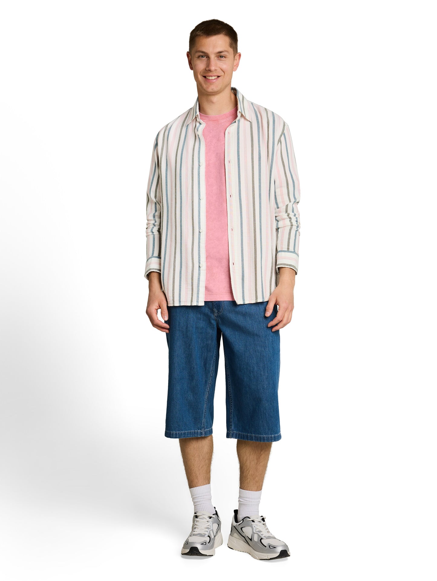 Relaxed Fit Hemd mit Streifen