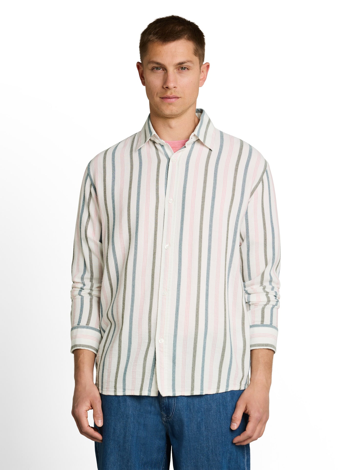 Relaxed Fit Hemd mit Streifen