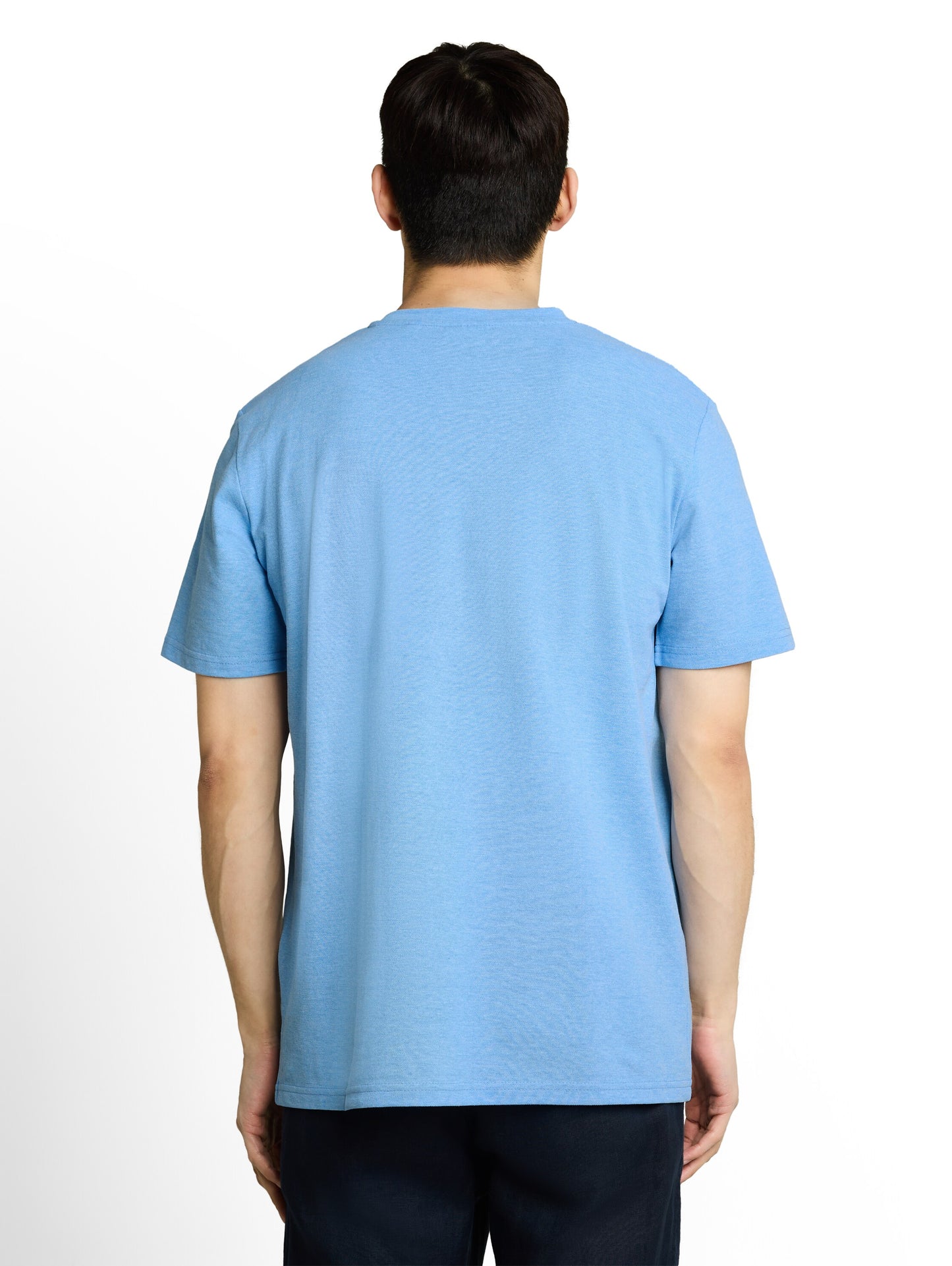 Piqué T-Shirt in Melange-Optik