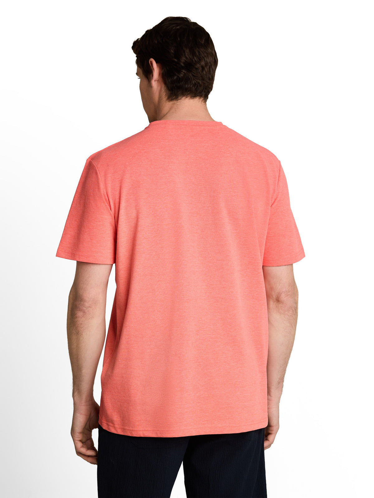 Piqué T-Shirt in Melange-Optik