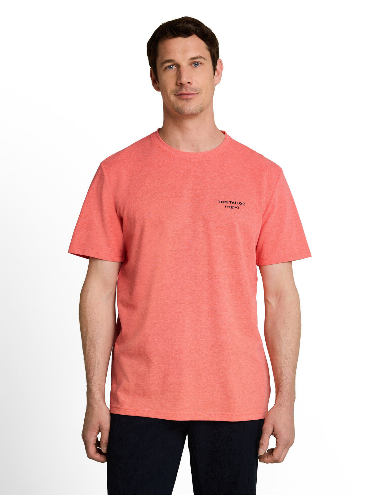 Piqué T-Shirt in Melange-Optik