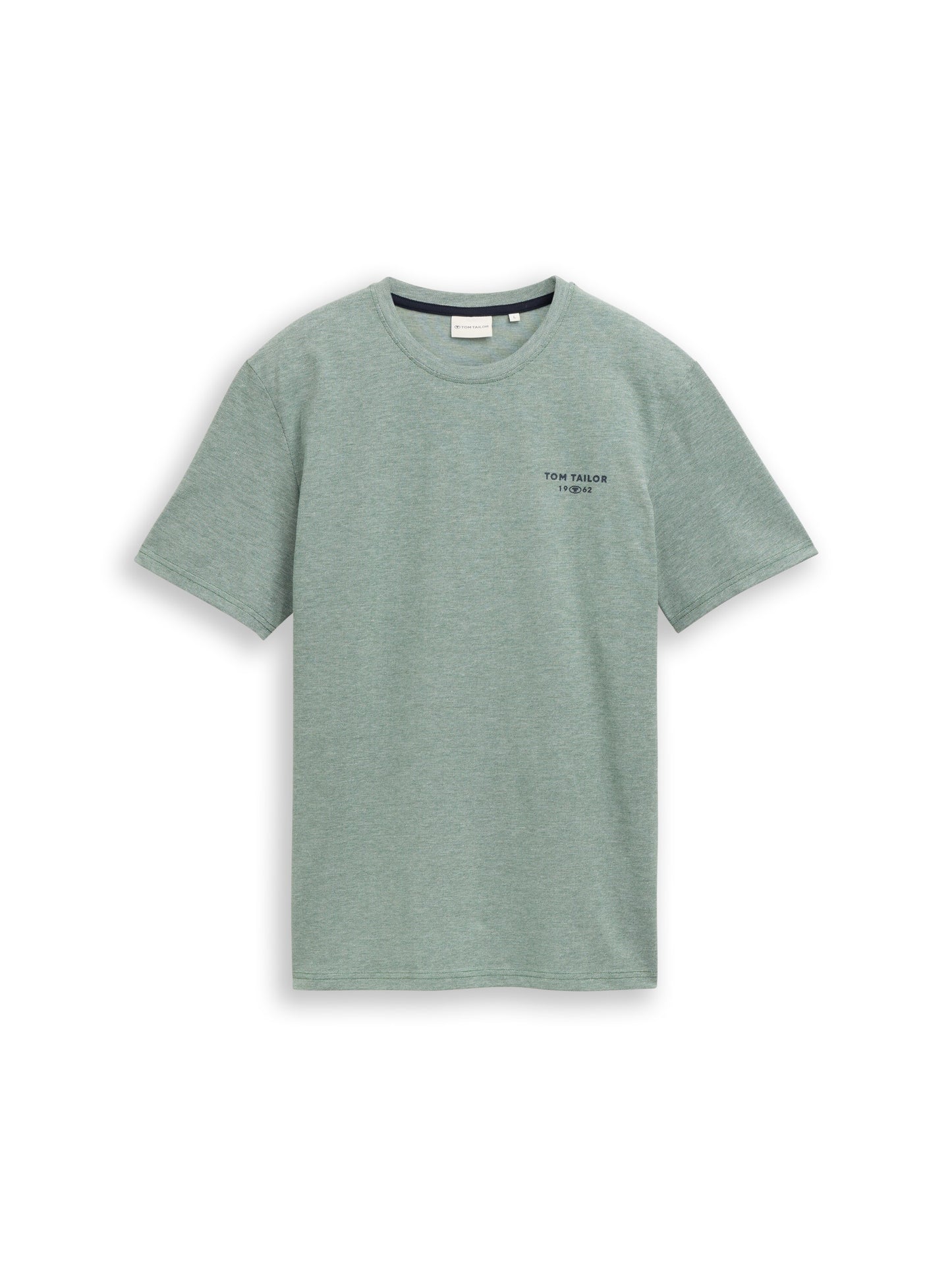 Piqué T-Shirt in Melange-Optik