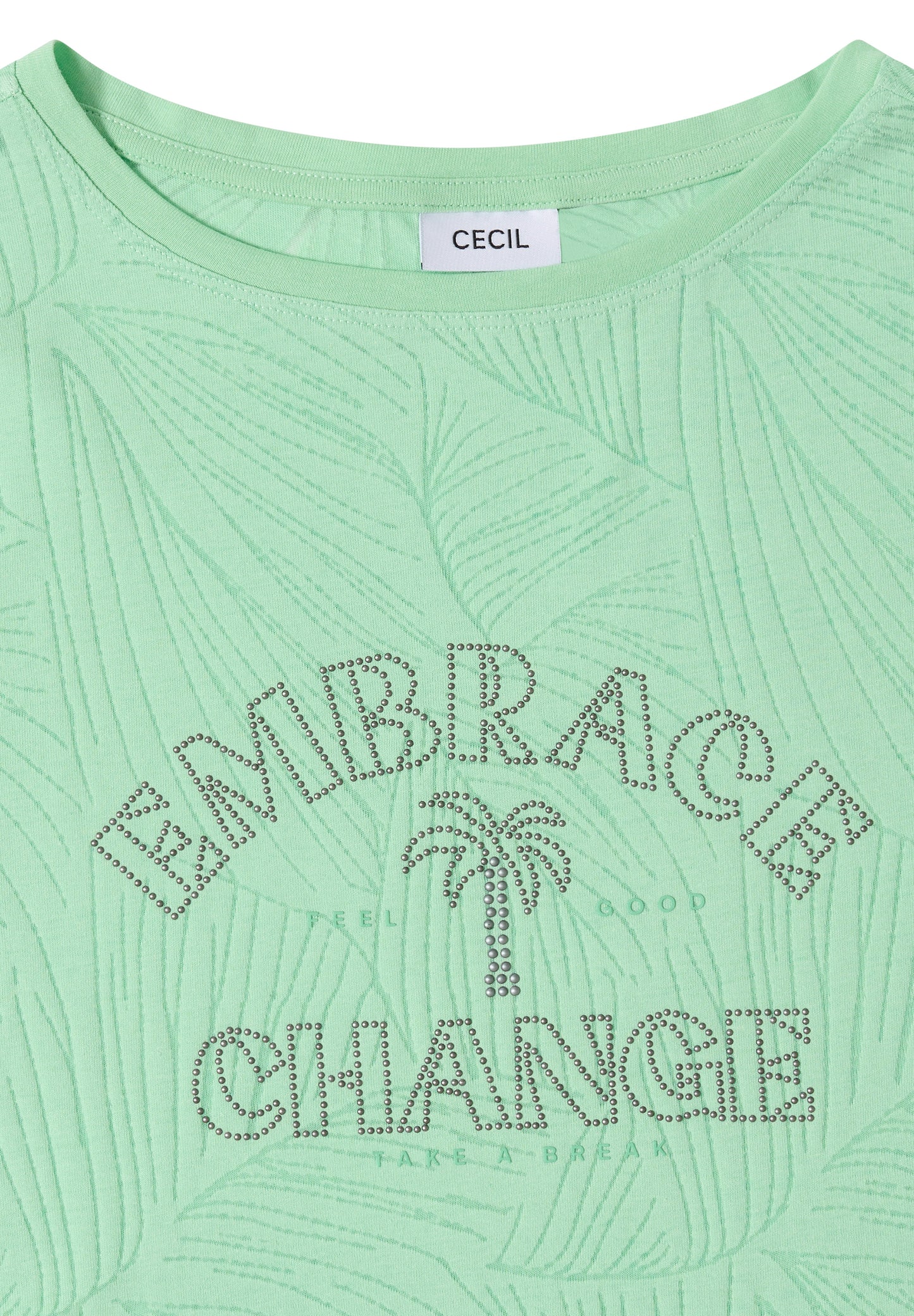 Shirt im Ausbrenner-Look mit Wording
