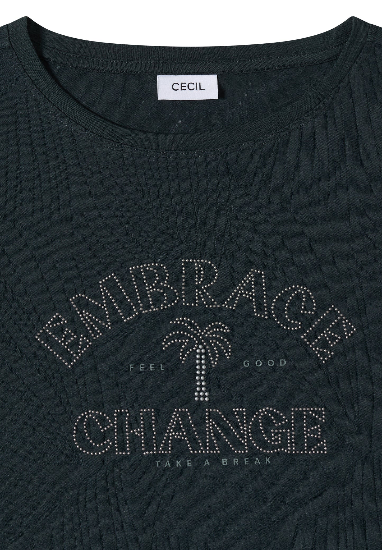 Shirt im Ausbrenner-Look mit Wording