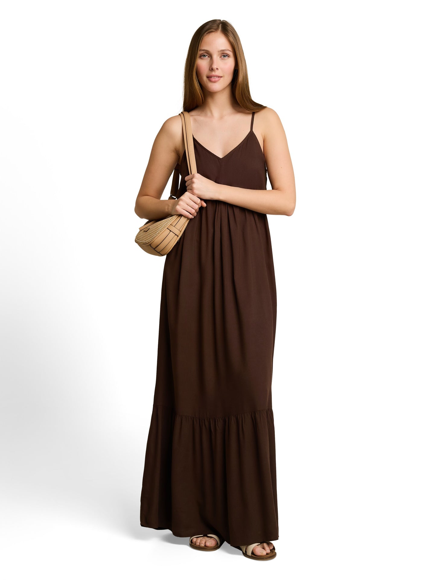 Maxi-Kleid mit Volants
