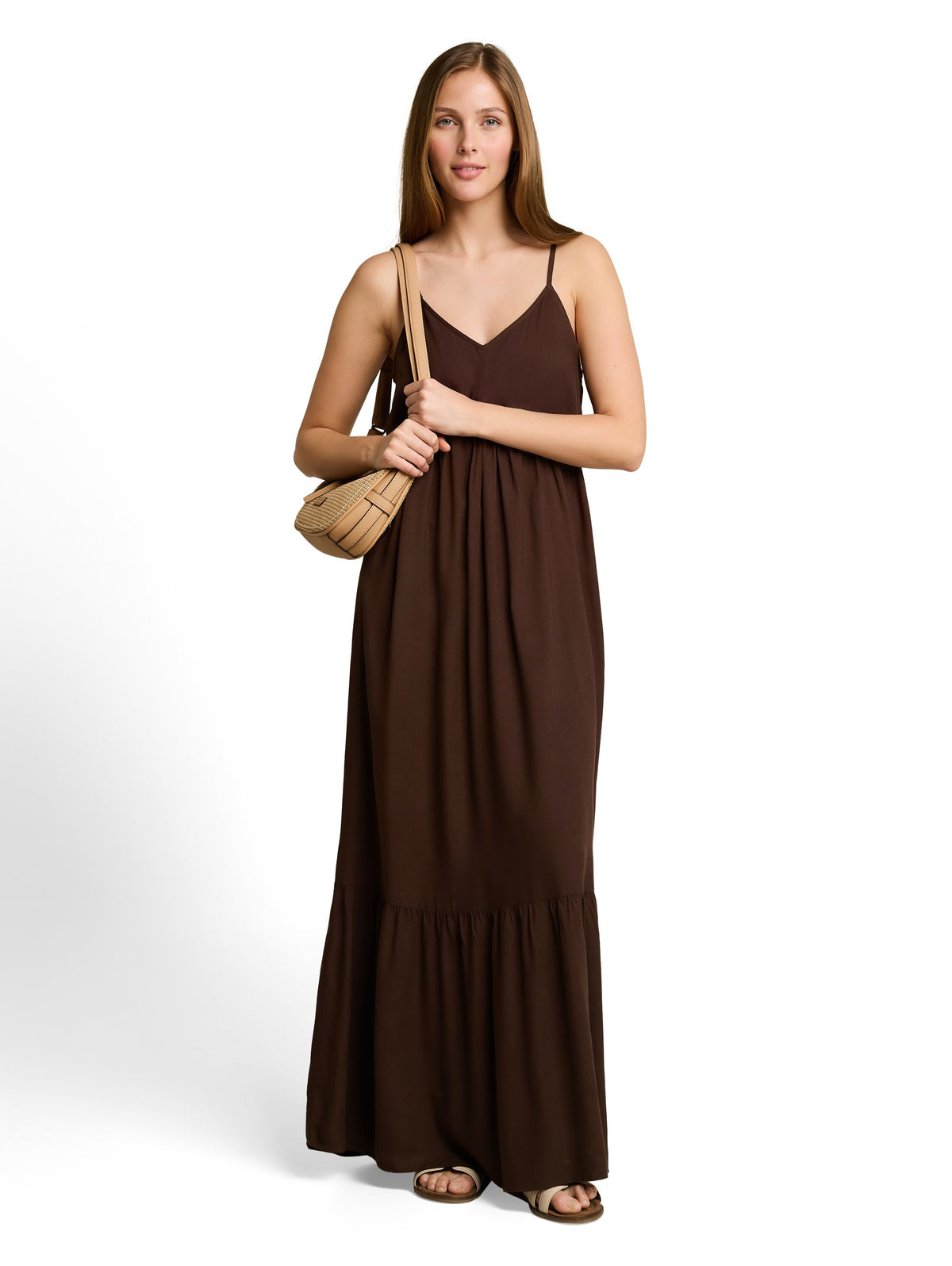 Maxi-Kleid mit Volants