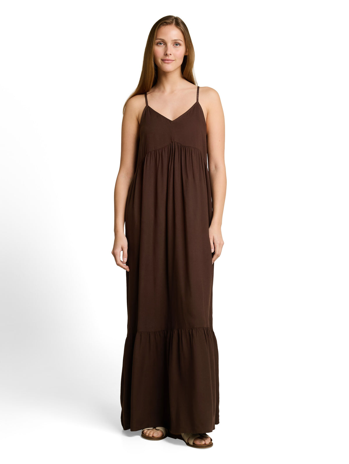 Maxi-Kleid mit Volants