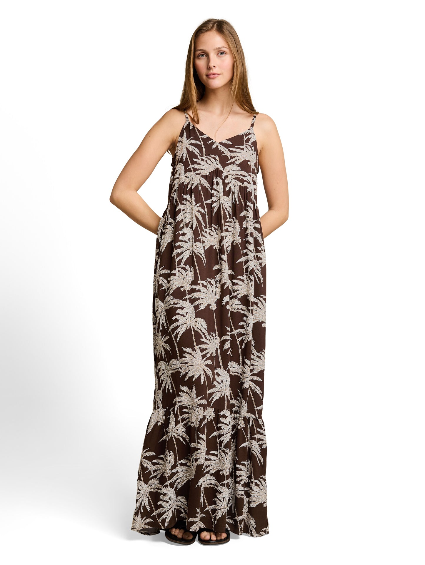 Maxi-Kleid mit Volants