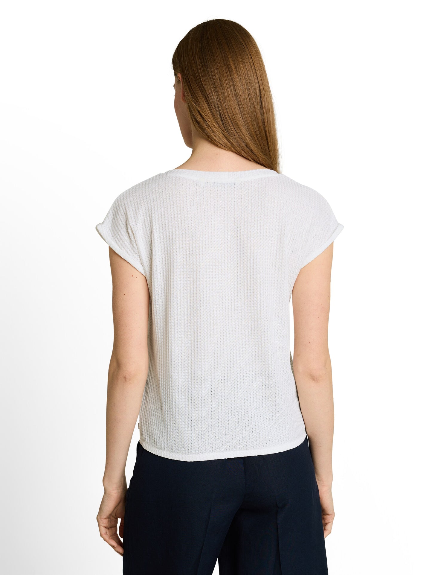 Loose Fit T-Shirt mit V-Ausschnitt