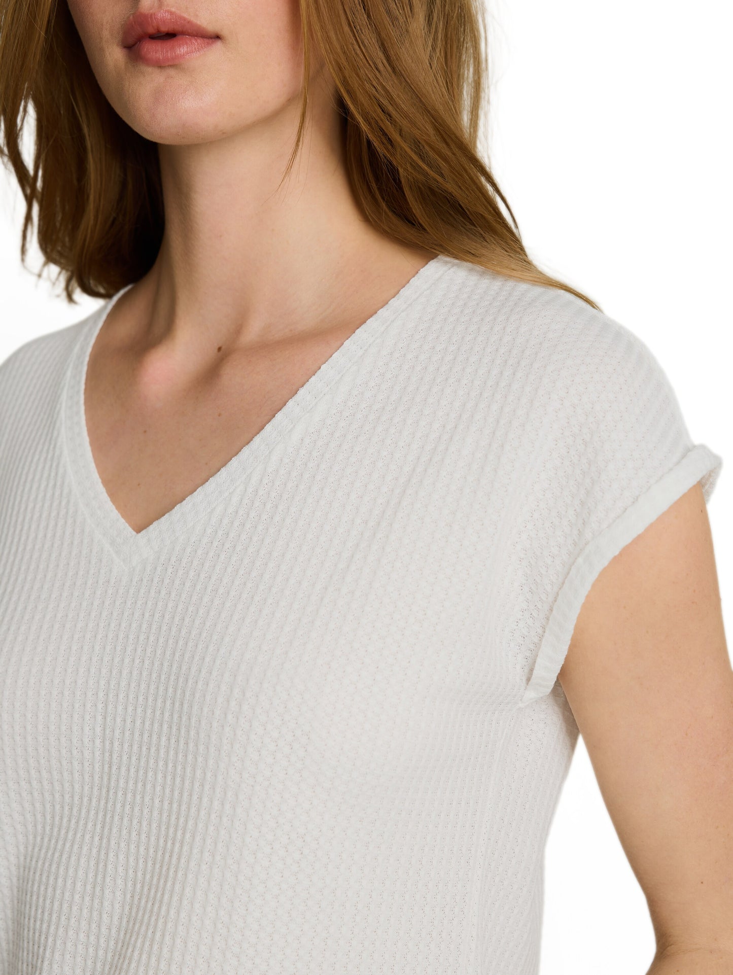 Loose Fit T-Shirt mit V-Ausschnitt