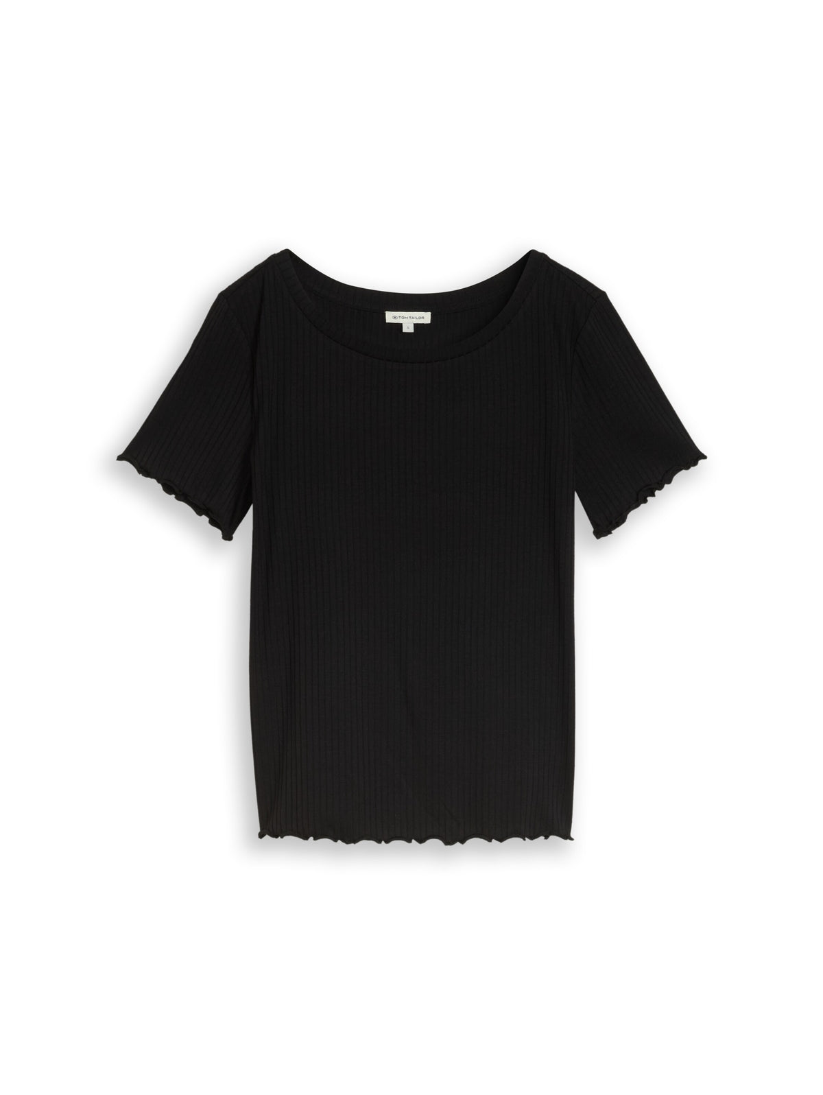 T-Shirt mit Rippstruktur