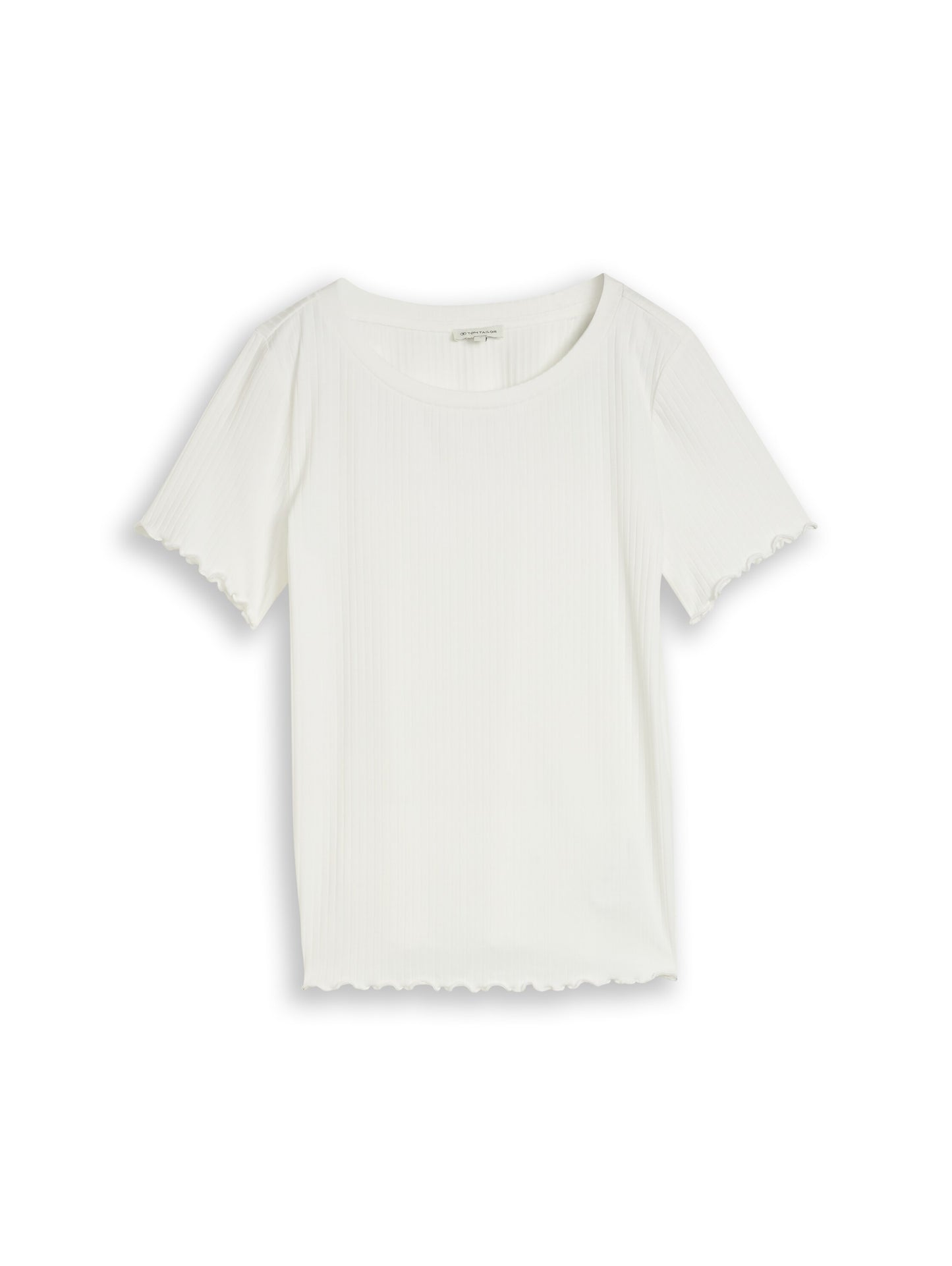 T-Shirt mit Rippstruktur