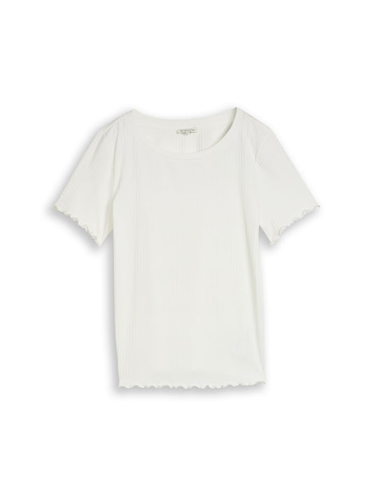 T-Shirt mit Rippstruktur