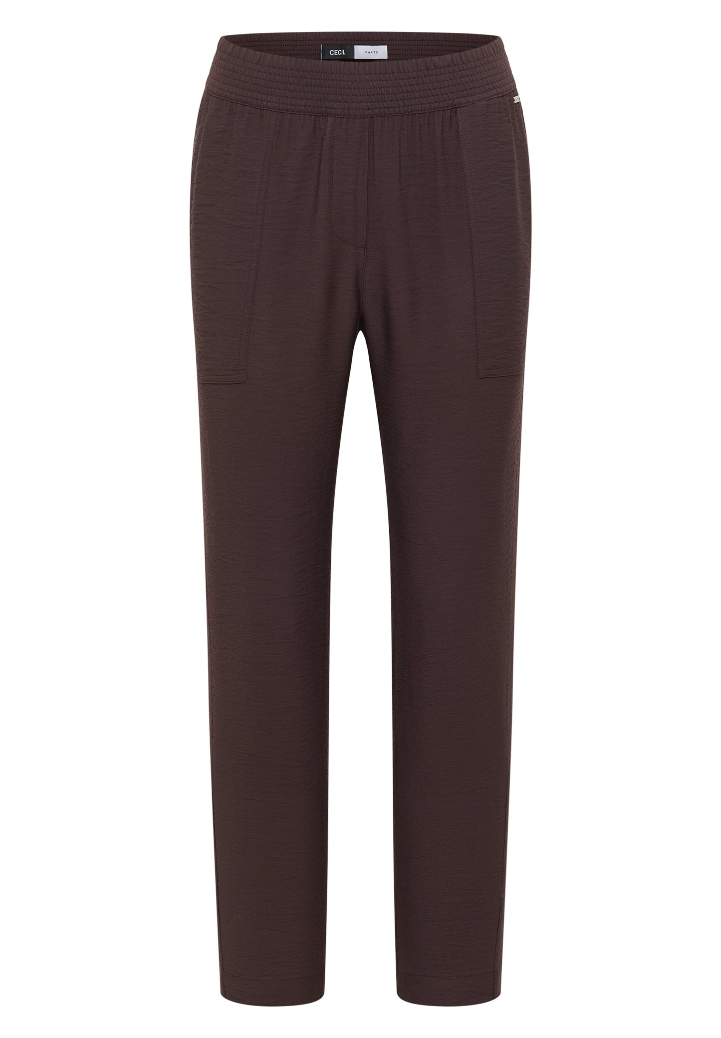 Mid Waist Slim Leg Hose im Loose Fit
