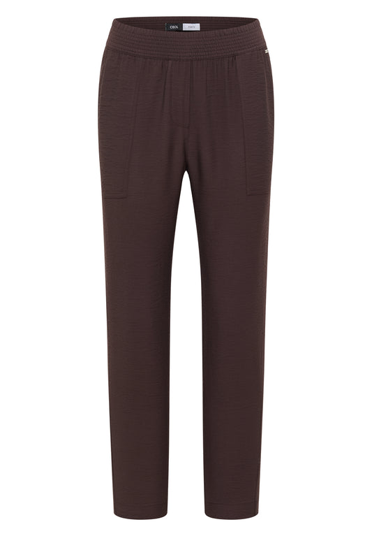 Mid Waist Slim Leg Hose im Loose Fit