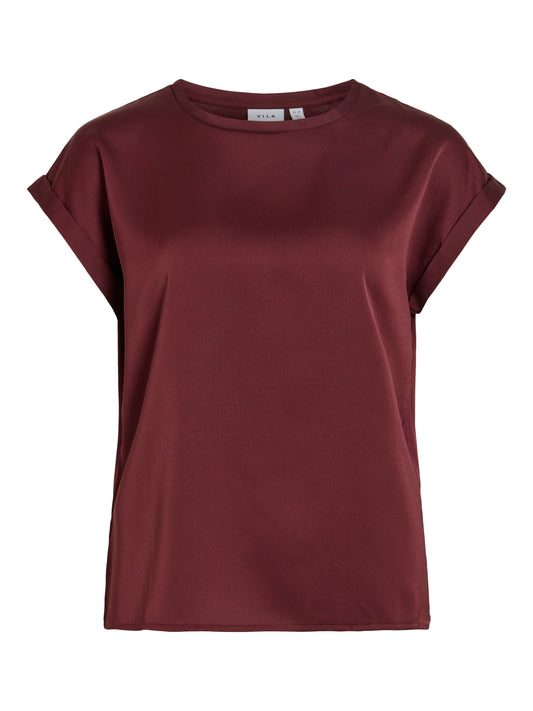 VIELLETTE S/S SATIN TOP - NOOS