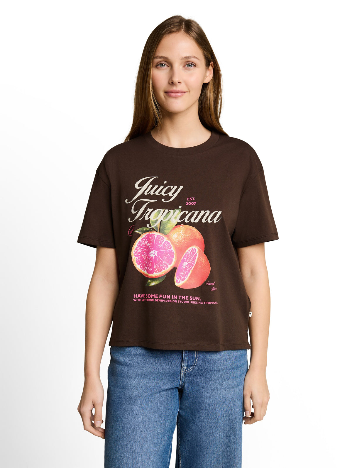 Boxy Fit T-Shirt mit Print