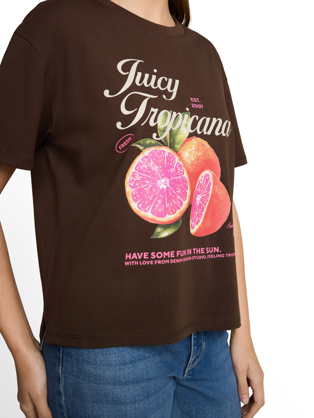 Boxy Fit T-Shirt mit Print
