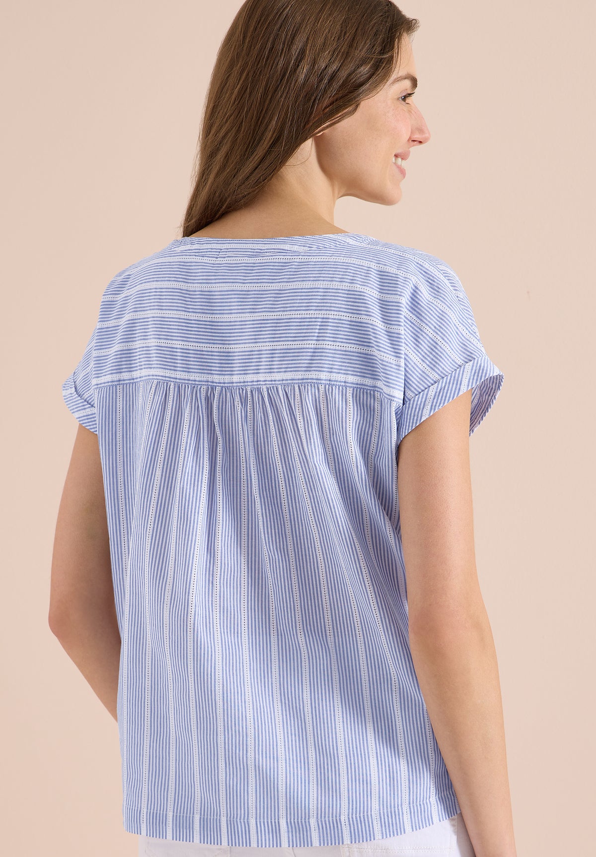 Dropped Shoulder Bluse mit Struktur