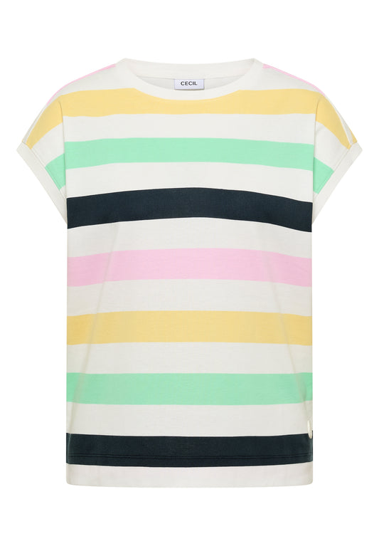 T-Shirt mit Multicolor Streifen