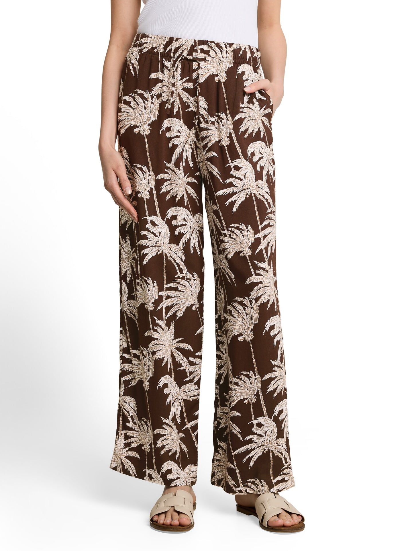 Wide Leg Hose mit Kordelzug