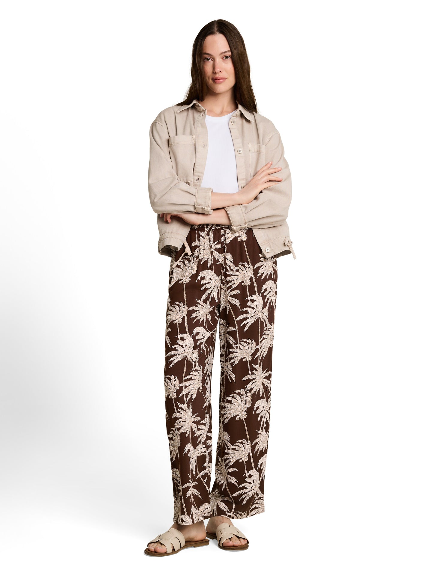 Wide Leg Hose mit Kordelzug