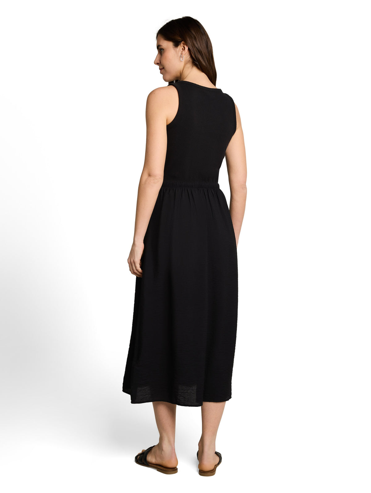 2-in-1 Midi-Kleid im Materialmix