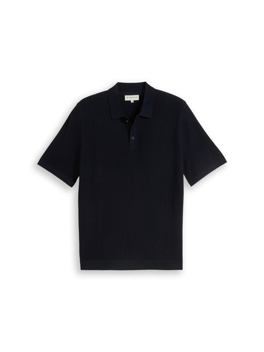 Strick-Poloshirt aus Baumwolle