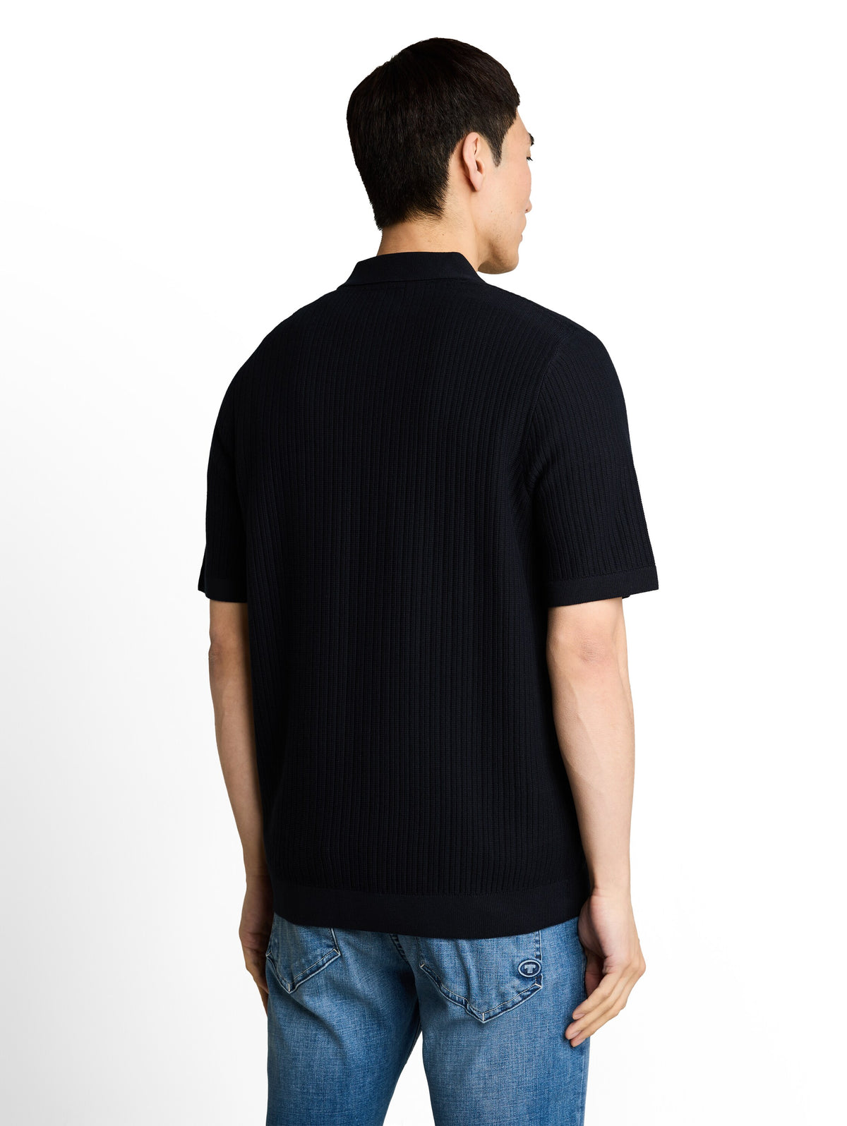 Strick-Poloshirt aus Baumwolle