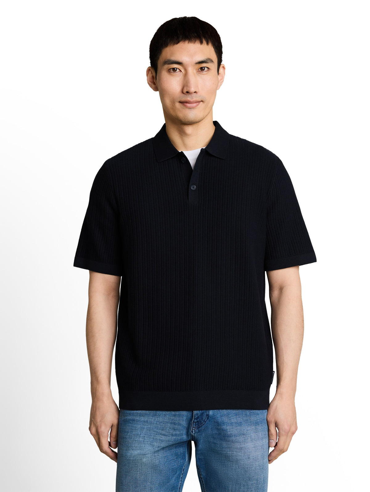 Strick-Poloshirt aus Baumwolle