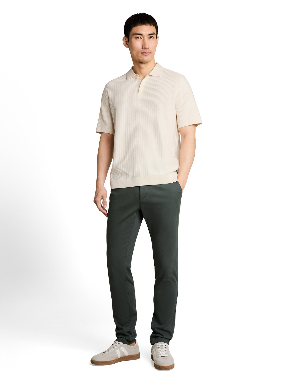 Strick-Poloshirt aus Baumwolle
