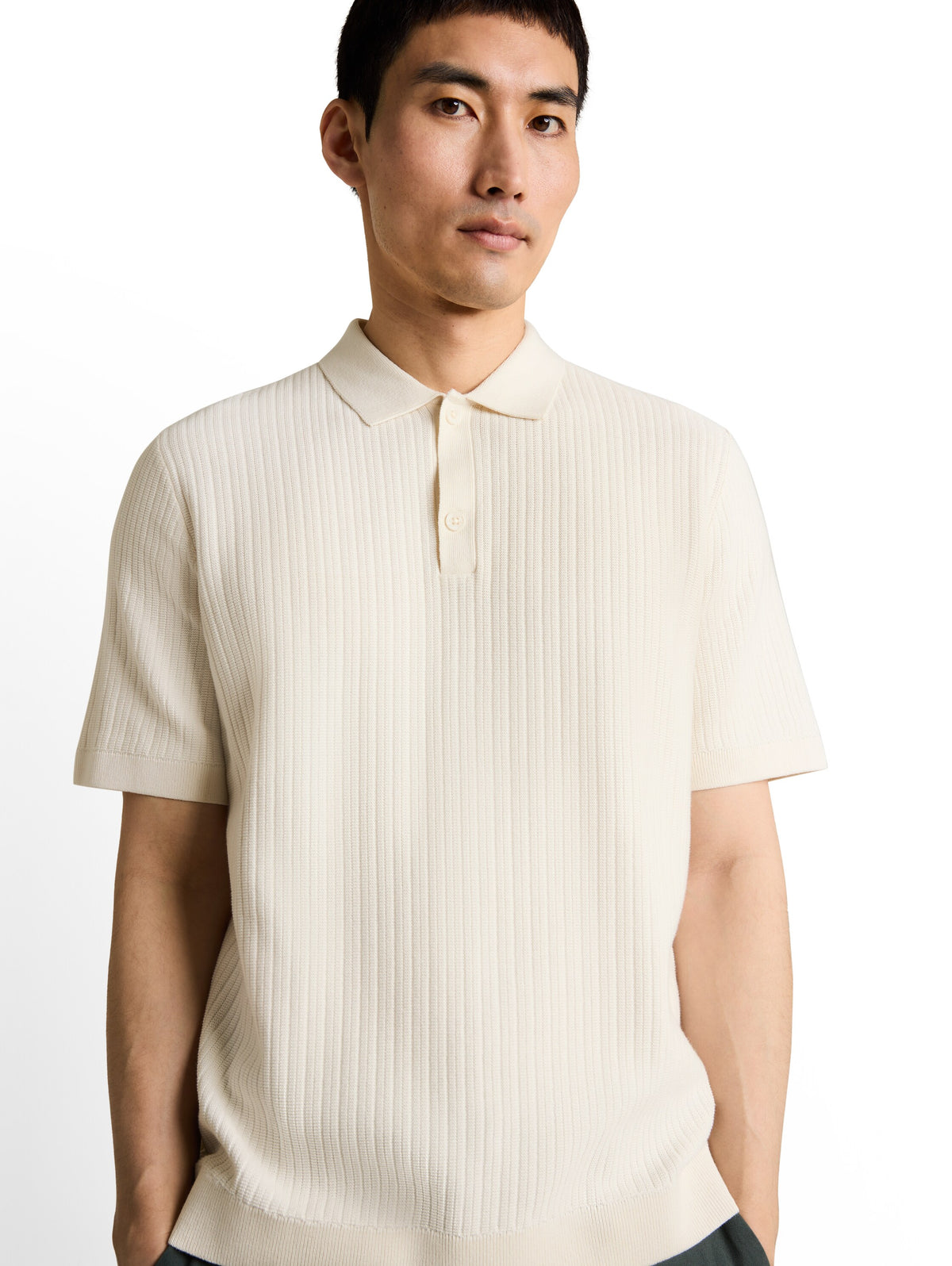 Strick-Poloshirt aus Baumwolle